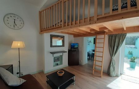 salon chambre et mazzanine Gîte n°65G007714 Argelès-Gazost - Hautes-Pyrénées - salon chambre et mazzanine